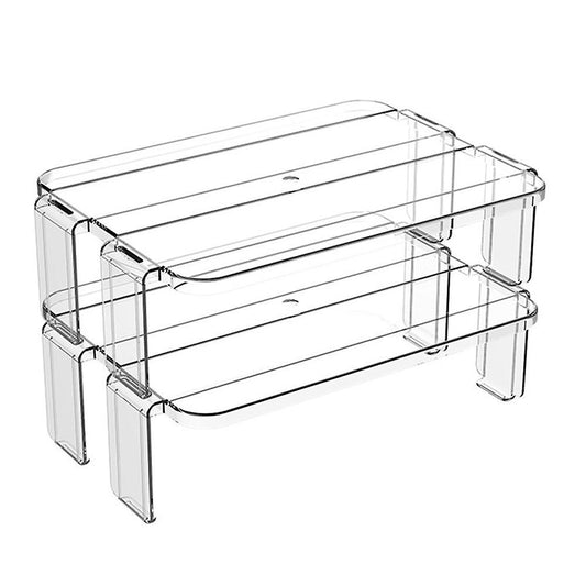 2pcs Fridge Organizer Rack Kitchen Racks Kitchen Items(transparent)