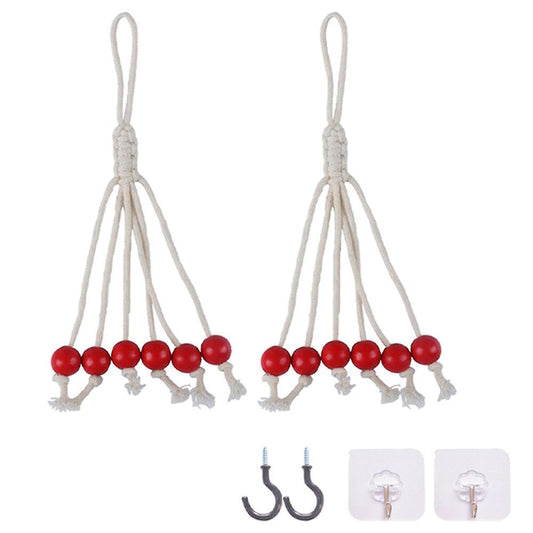 Storage Organizer for Home Universal Banana Macrame Holder Hook-red