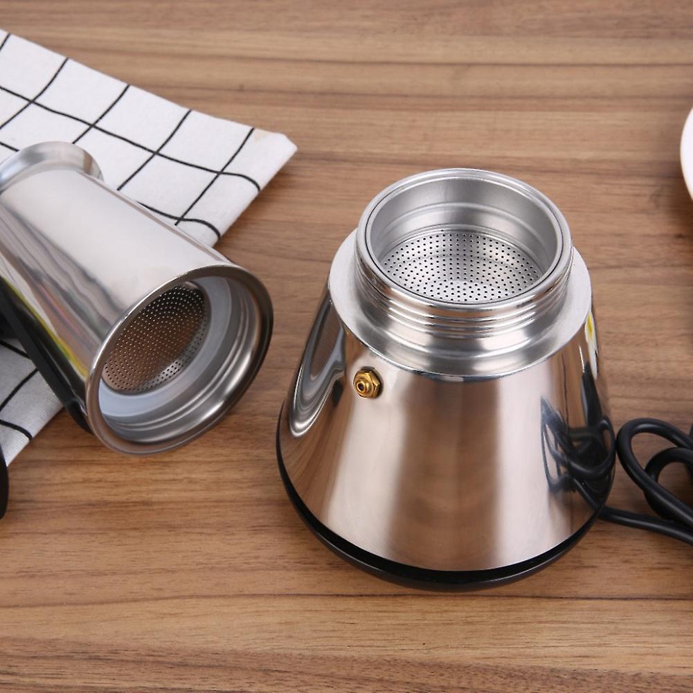 Electric Stove Espresso Maker Moka Pot 6 Cups Classic Maker Eu Plug