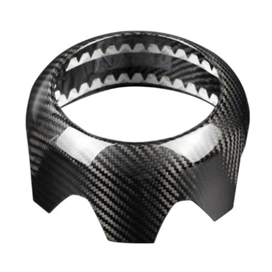 Real Carbon Fiber Steering Wheel Cover Frame Trim Air Bag Lid Cover