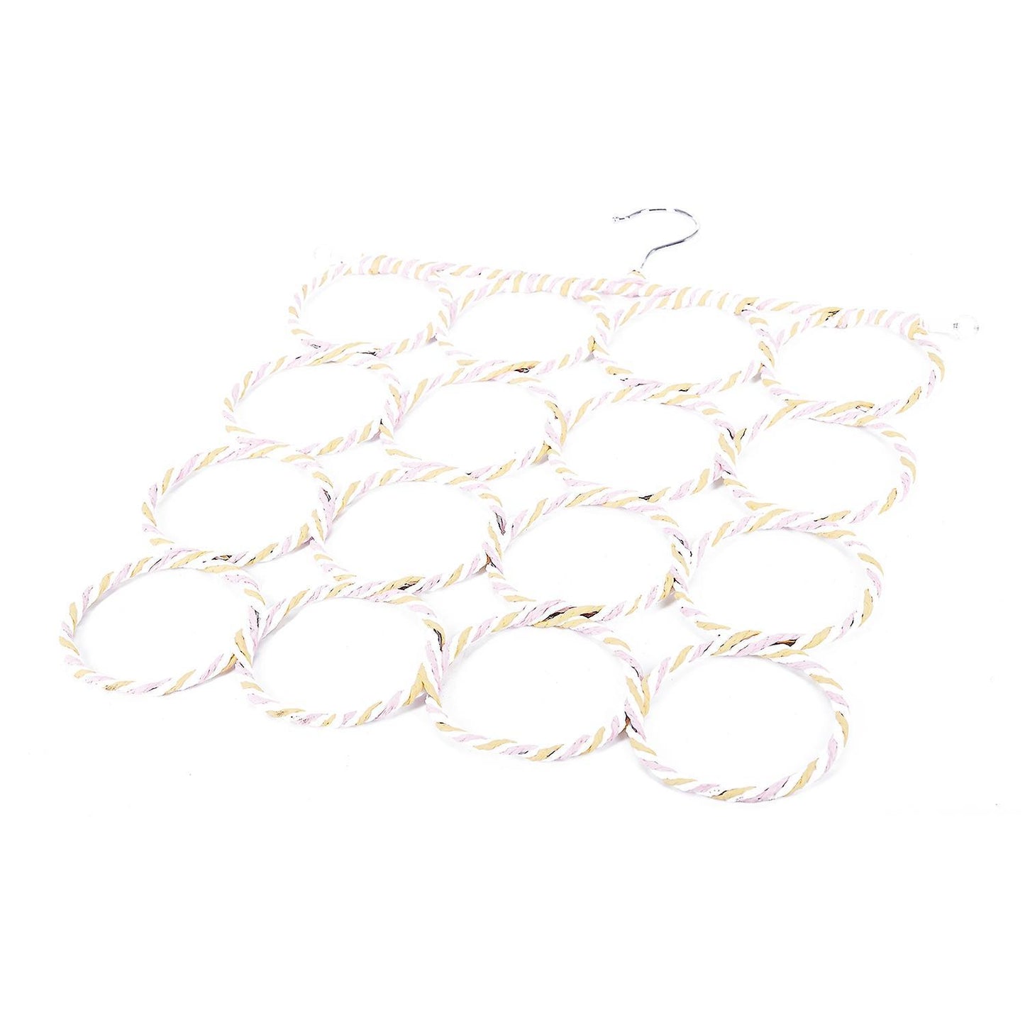 16 Holes Ring Rope Scarf Holder Hanger Shawl Storage Hook Rack
