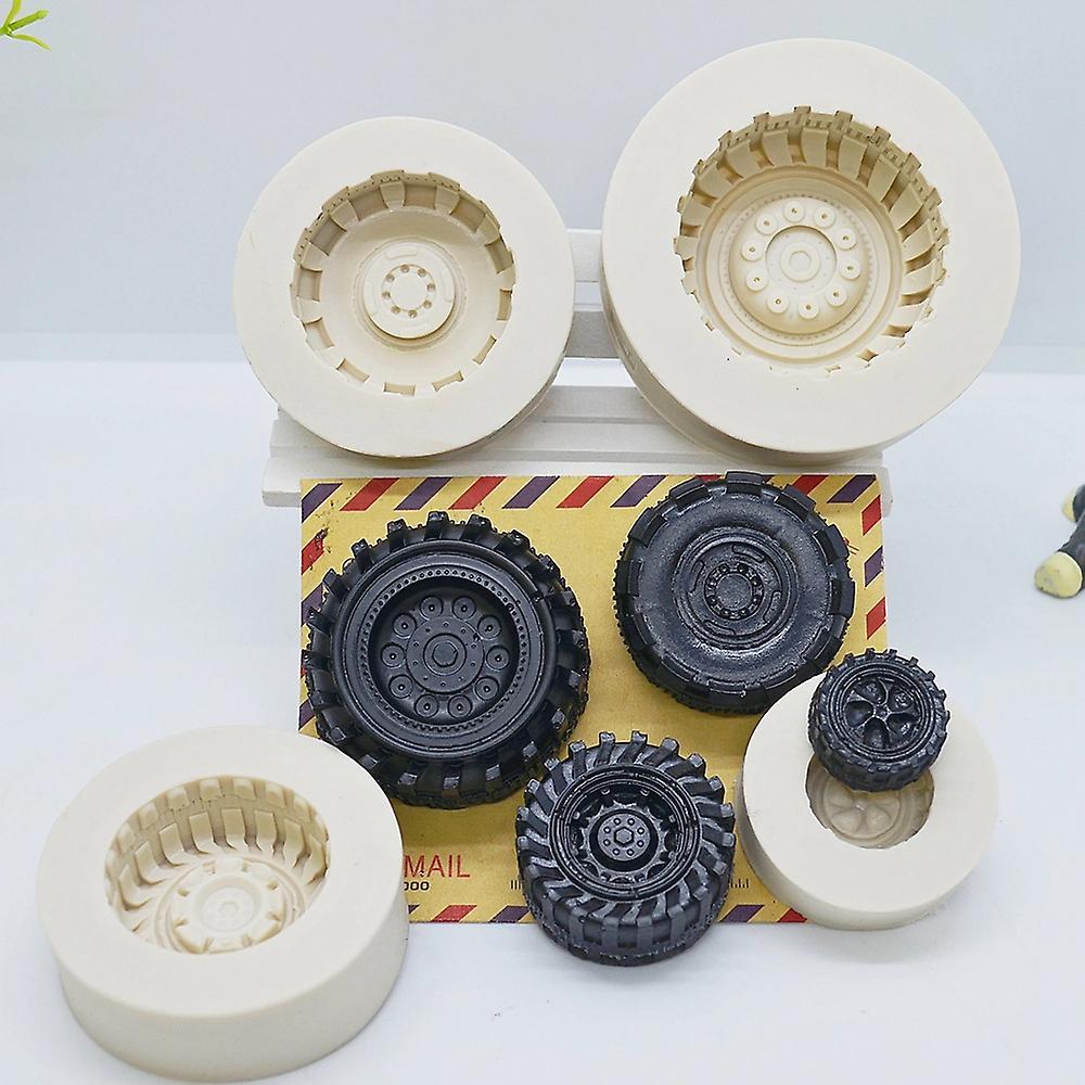 Tires Wheel Silicone Fondant Cake Molds Kitchen Baking Accessories
