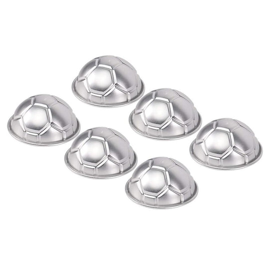 6 Pcs Mini Soccer Ball Cake Pan,aluminum Cupcake Baking Pans