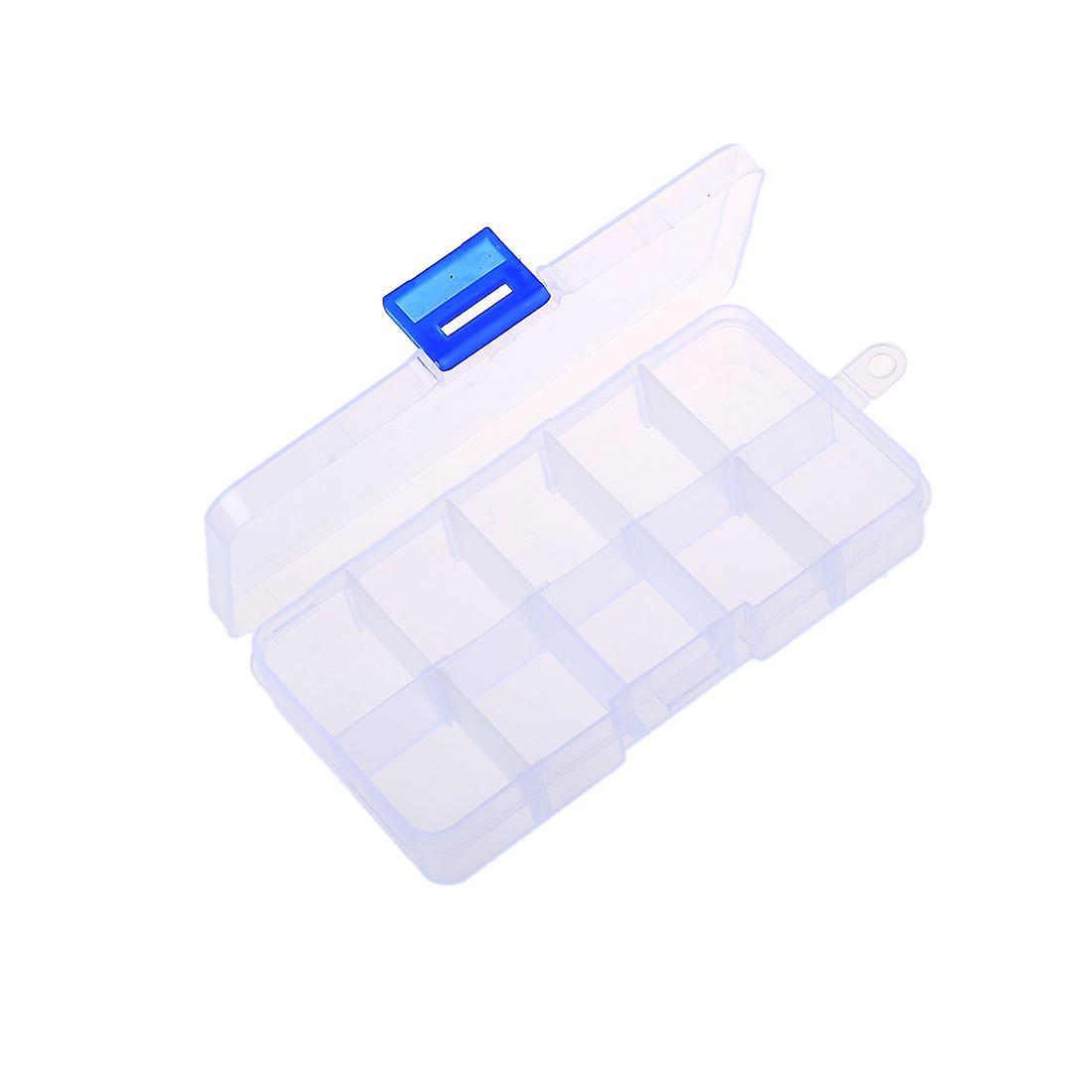 Clear Compartments False Nail Art Tips Storage Box Case