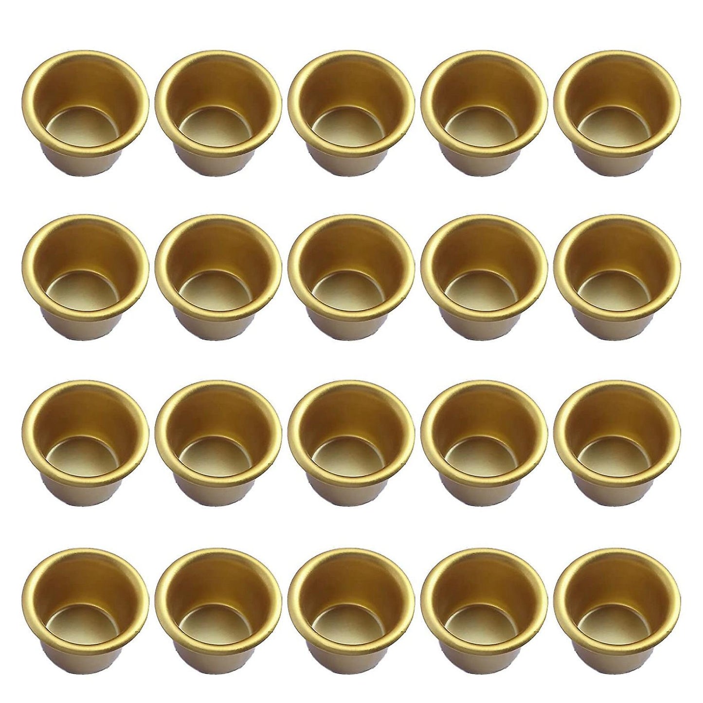 20 Pcs Metal Candle Insert Holder Set for Tree Candles Table