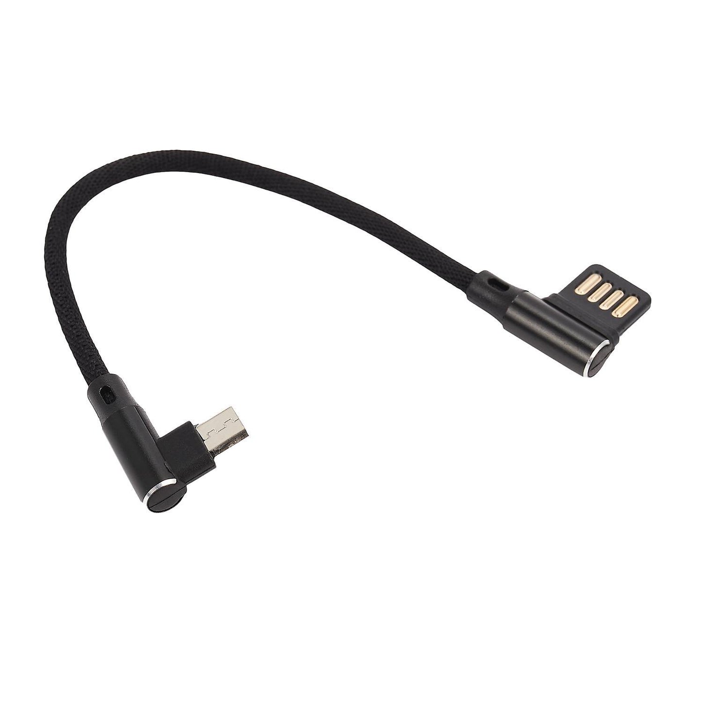 15cm Micro- Usb 5pin Right Usb 2.0 Dual Elbow Data Charging Cable