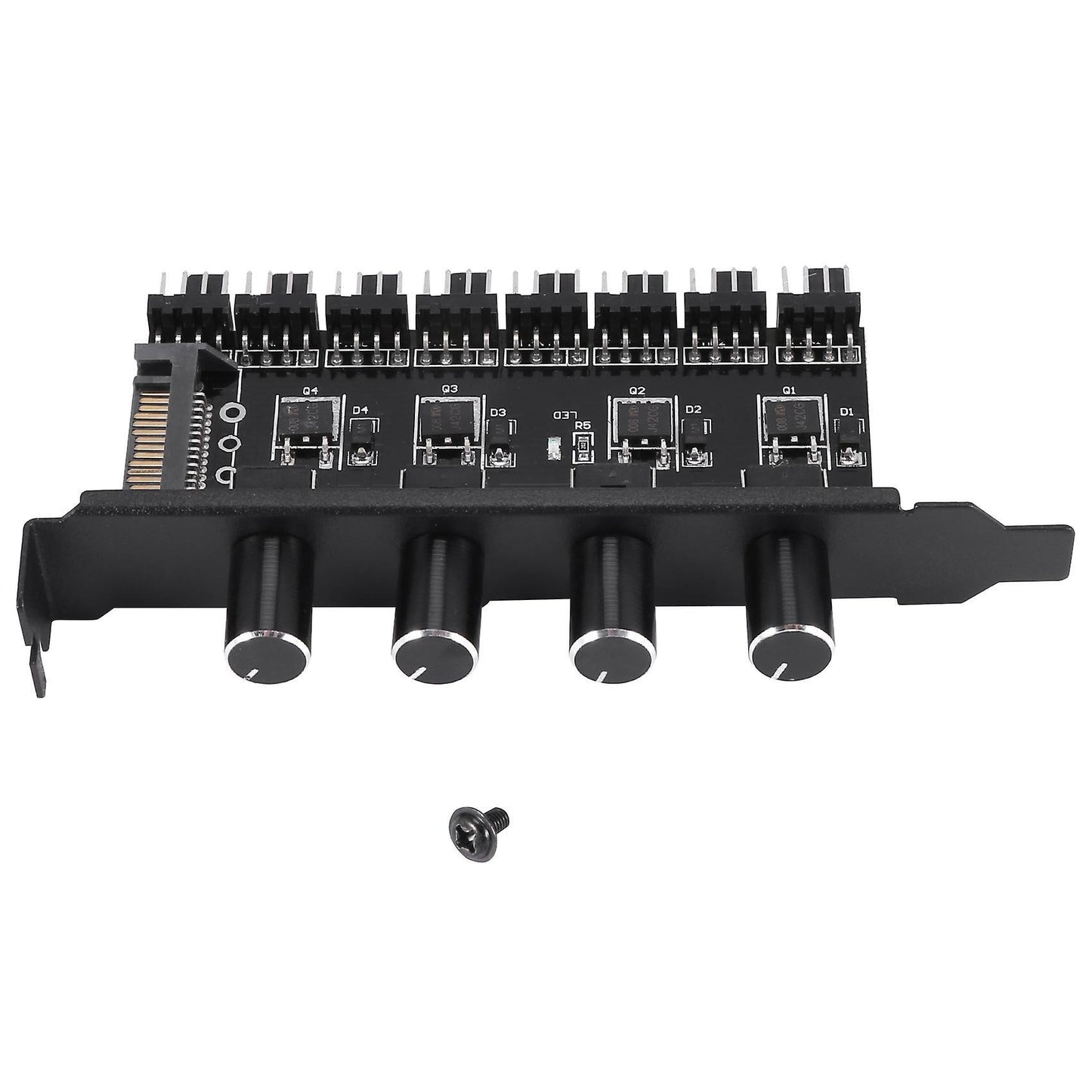 Pc 8 Channels Fan Hub 4 Knob Cooling Fan Speed Controller 12v