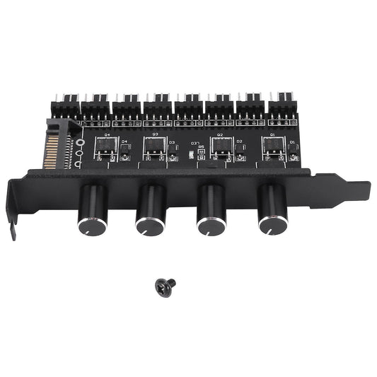 Pc 8 Channels Fan Hub 4 Knob Cooling Fan Speed Controller 12v