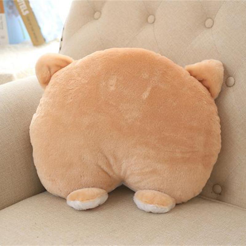 Novelty Corgi Bottom Car Seat Neck Pillow Cushion Plush