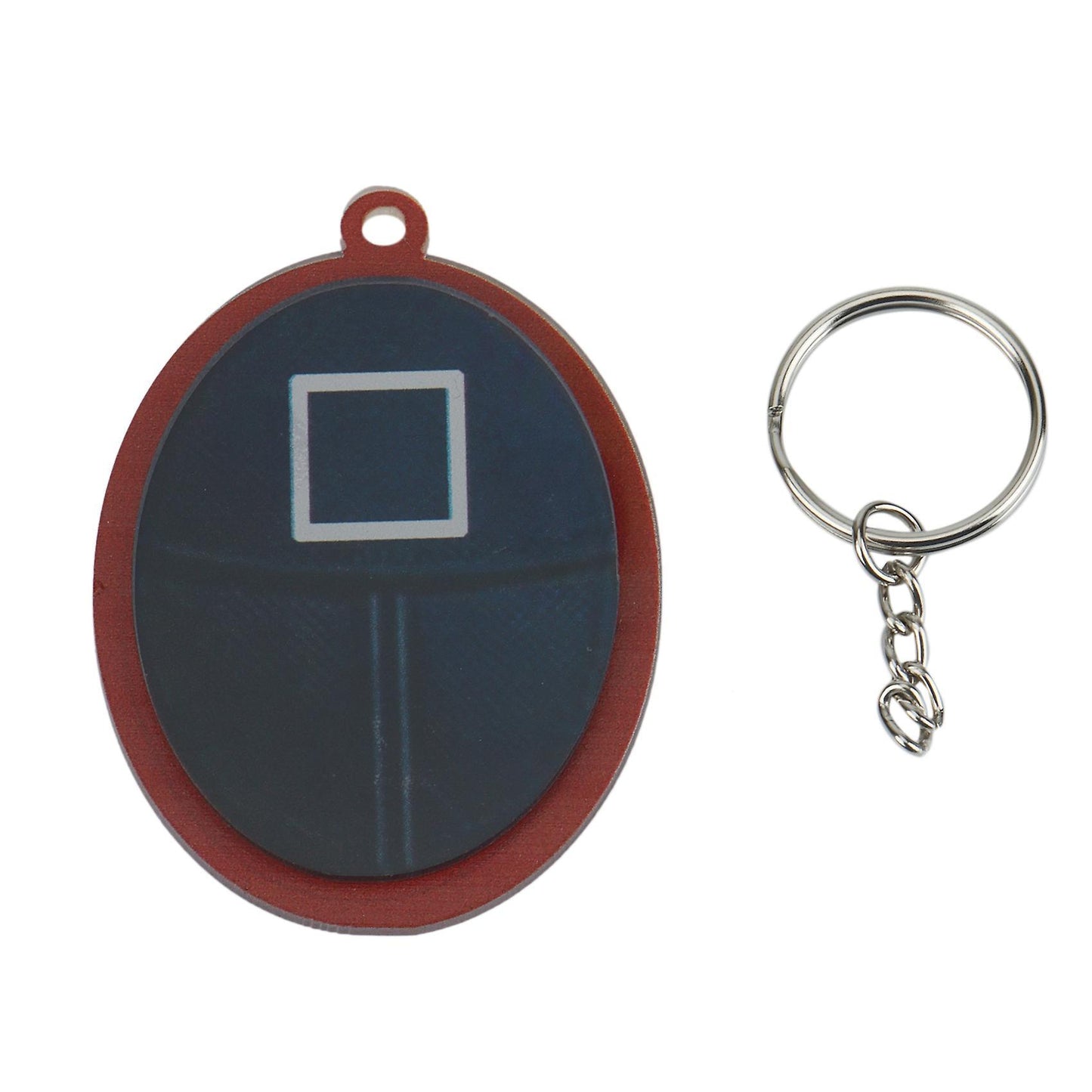 Squid Game Figures Mask Keychain Charms Accessories, Square