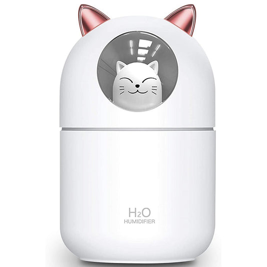 Cute Cat Cool Mist Humidifier for Home,cat Night Light White