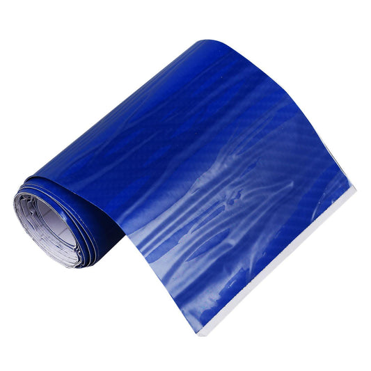 10cm X 152cm Super 5d Carbon Fiber Car Vinyl Film Deep Blue