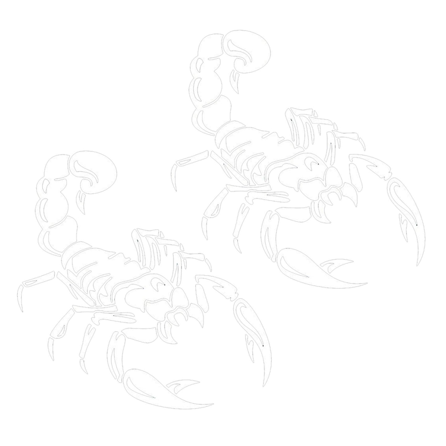 Car Decoration 3d Scorpion Decal Sticker Vinyl Sticker, White 40cm