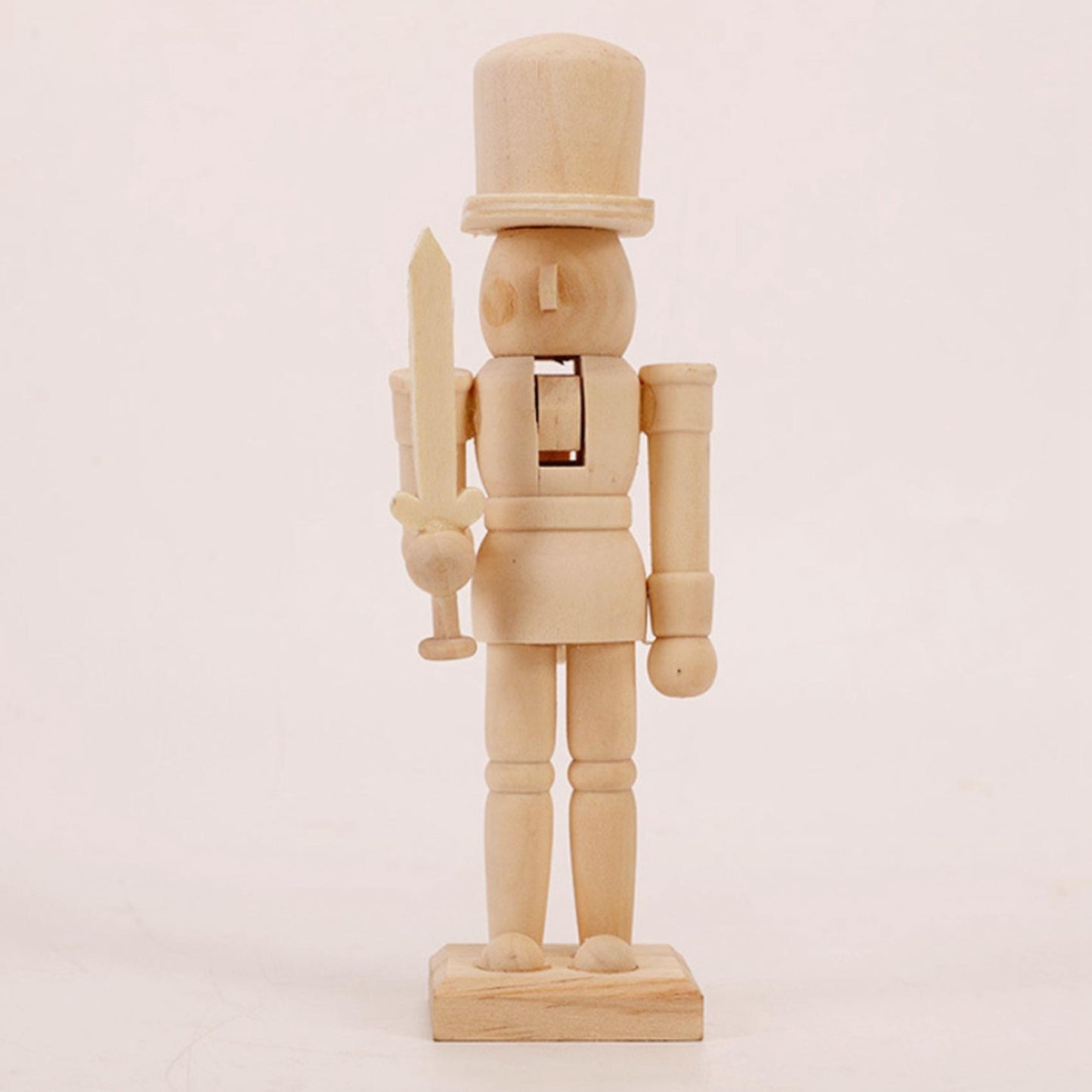 20.5cm Nutcracker Puppet White Embryo Walnut Soldier Shaped Ornaments