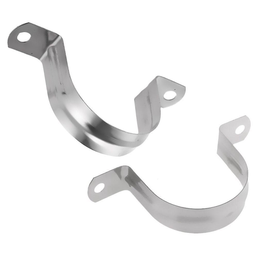 2 Edelstahl U-frmigen Rohrschellen, Half Pipe -80mm