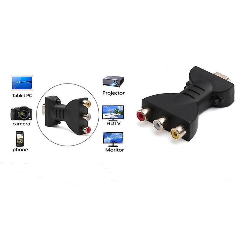 Hdmi-compatible to 3 Rgb Rca Video Audio Adapters Component Connector