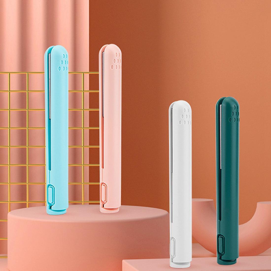 Mini Hair Straightener for Straight and Curling for Students Green