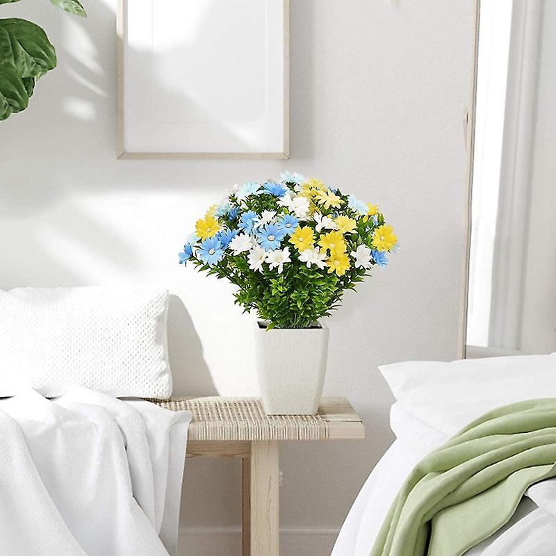 6 Bouquets Daisies Artificial Flowers Faux Silk Daisy Wildflowers