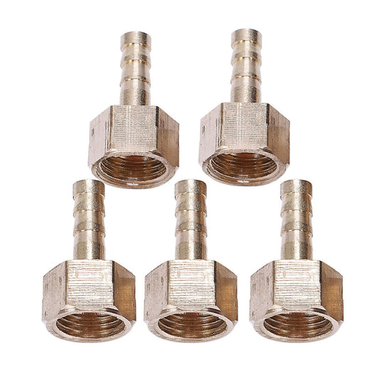 5pcs Brass 6mm Hose Barb 1/4 Inch Bsp Female Thread Quick Connector