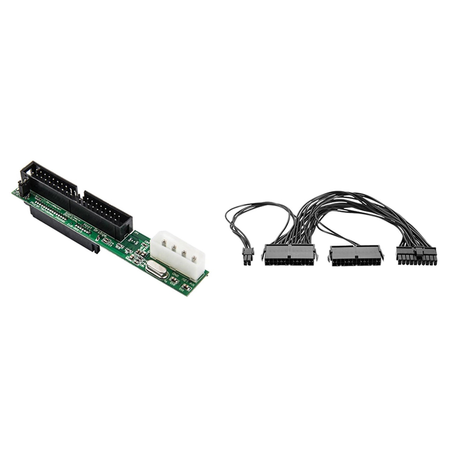 12inch Dual Psu Power Supply 24 Pin 18awg Extension Cable