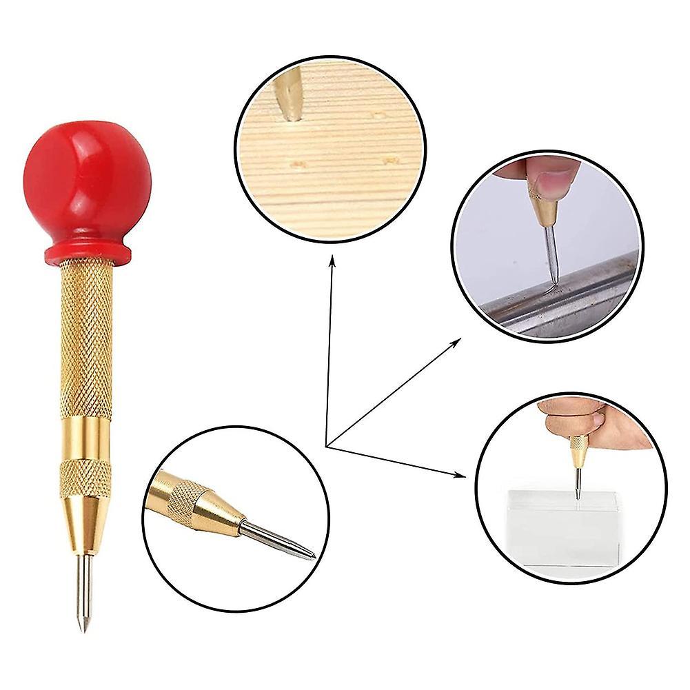 Auto Center Hole Punch with Cushion Cap for Metal Wood Plastic
