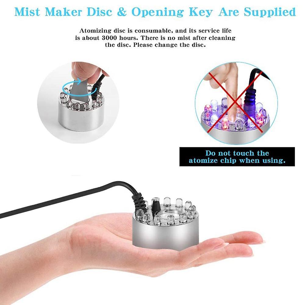 Mist Maker with Led Light, Fish Tank Accessories for Fountain Planted