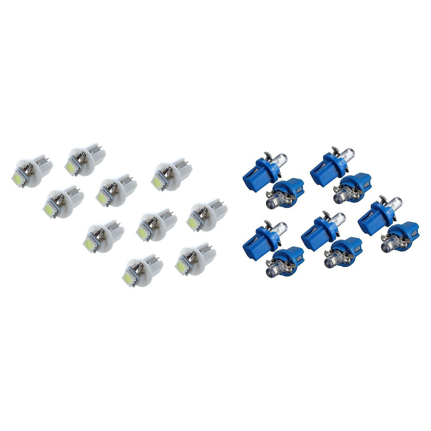 10 Pcs T5/ B8.5d 5050 Smd Led Socket Interior Lighting Tacho White