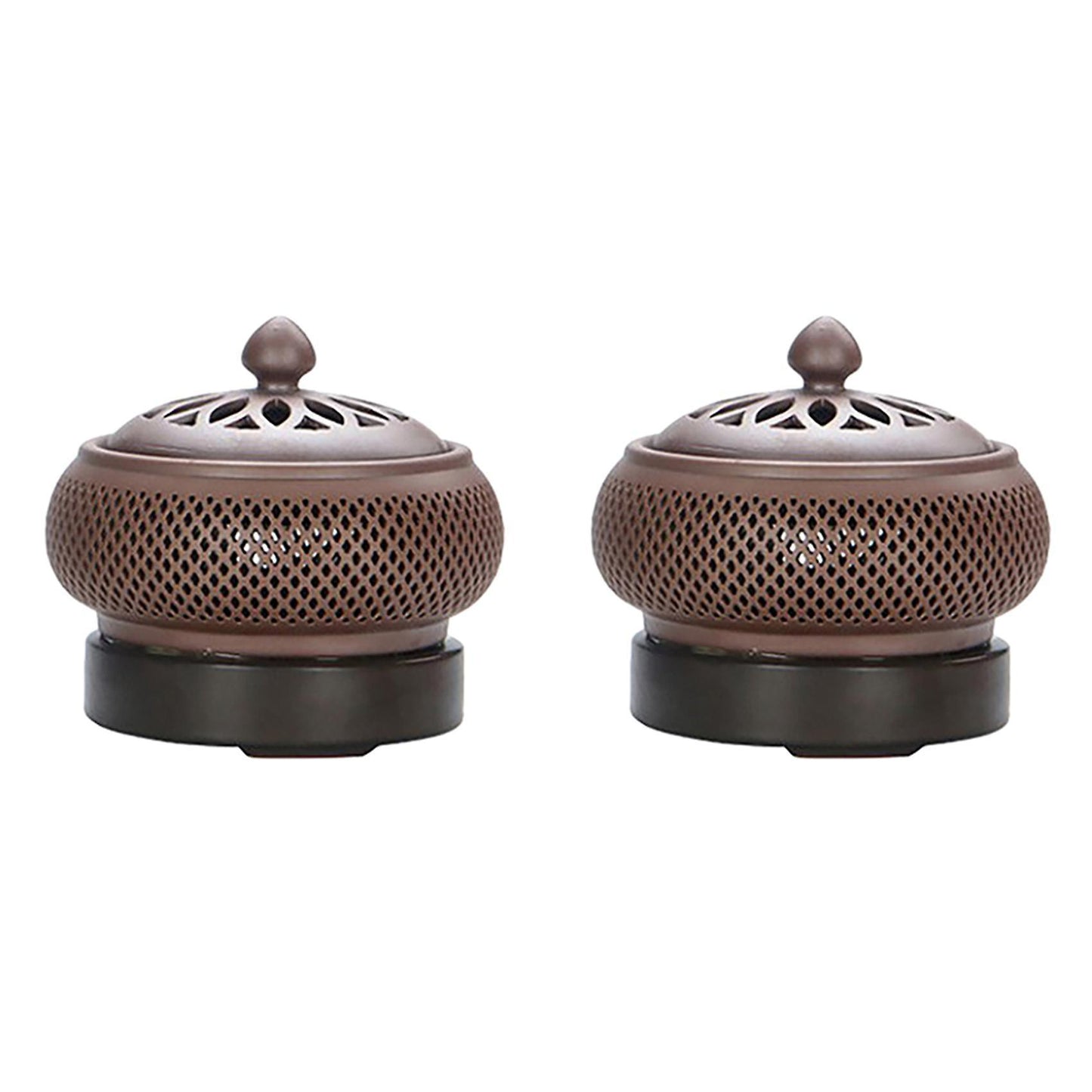 2x Electronic Aromatherapy Incense Burner Essential Oil Night Light,l