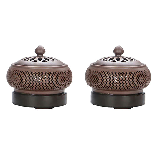 2x Electronic Aromatherapy Incense Burner Essential Oil Night Light,l
