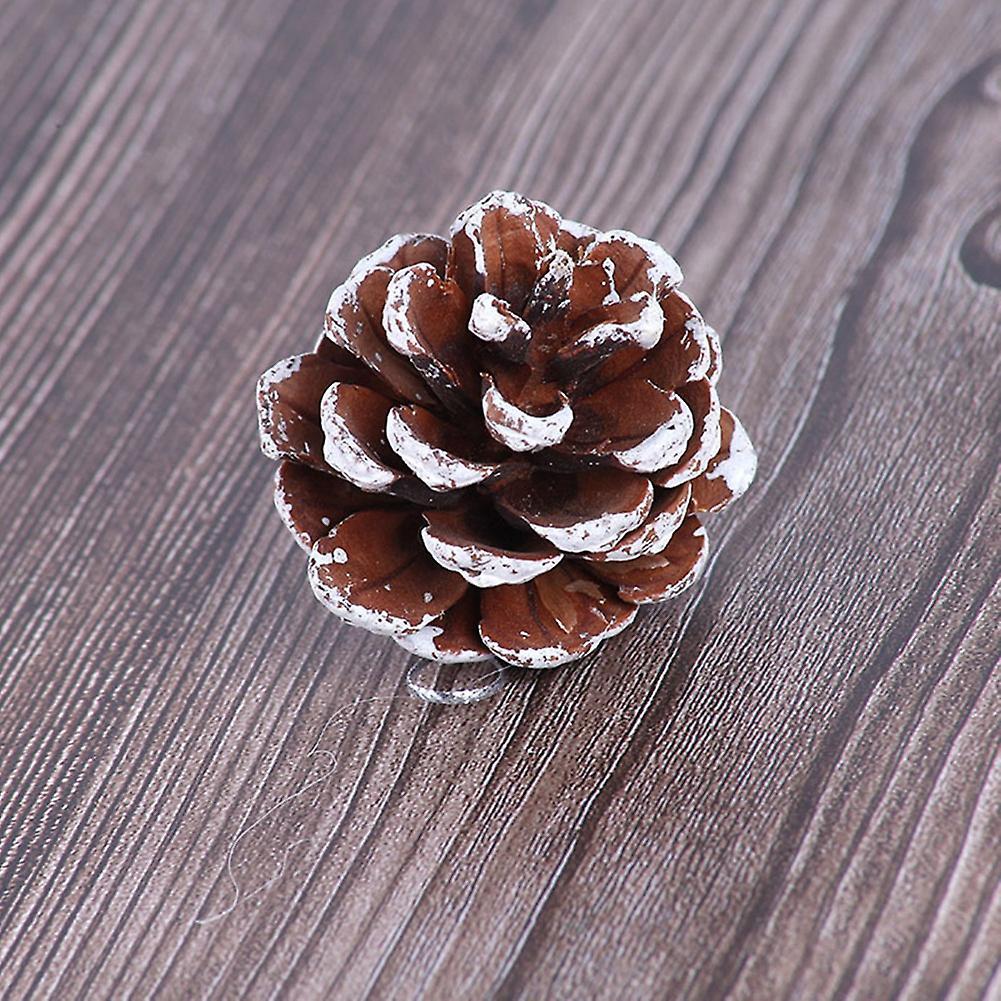 Christmas Tree Decoration Festive Decoration White Border Pine Cones