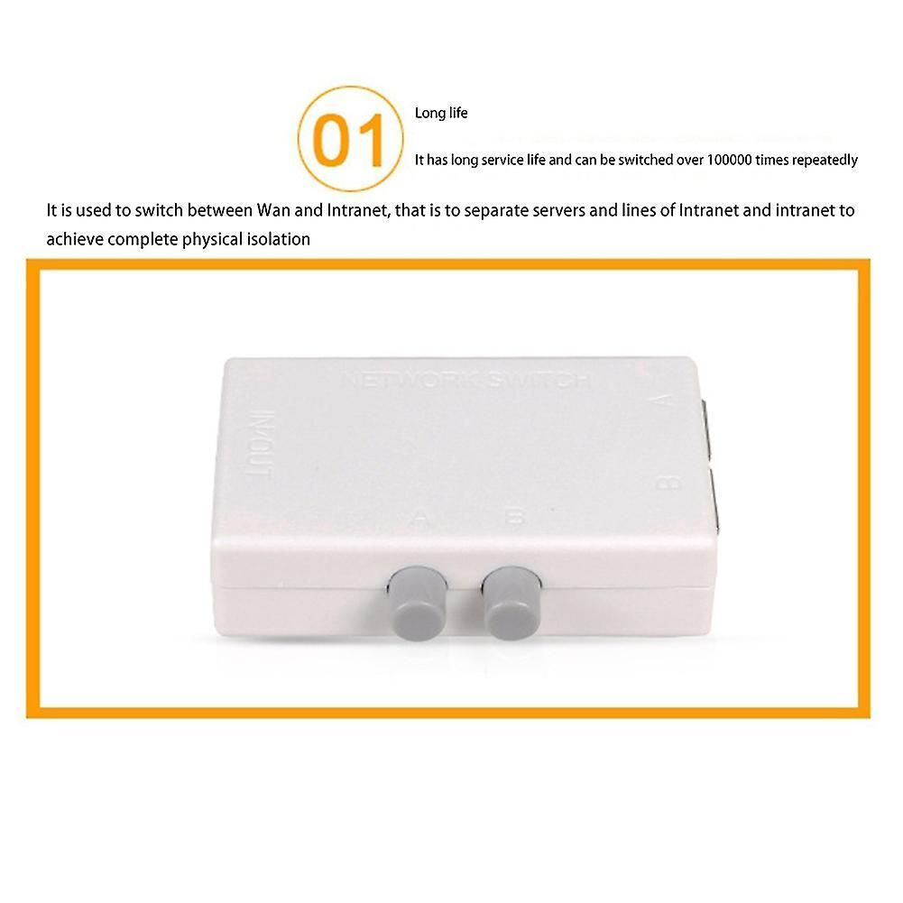 Mini 2 Port Rj45 Rj-45 Network Switch Dual 2 Way Port Adapter Hub