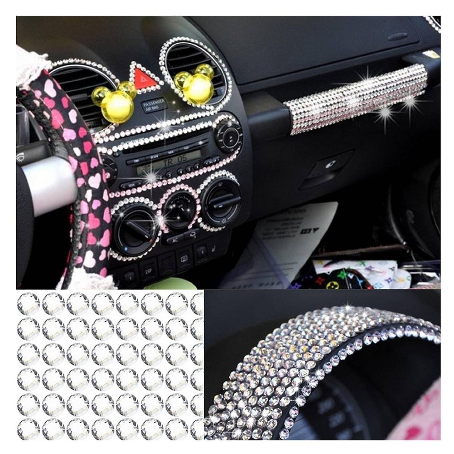 504 Stueck 6mm Diy Bling Crystal Selbstklebende Strass Sticker