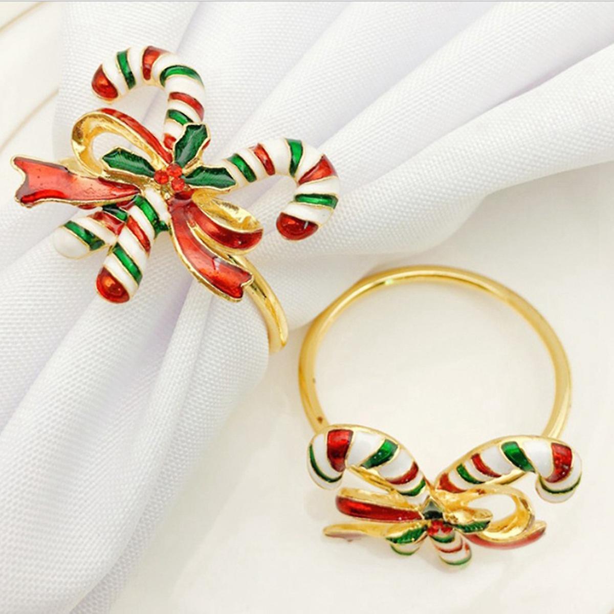8pcs Christmas Napkin Rings -napkin Holder Rings Elk Napkin Buckle