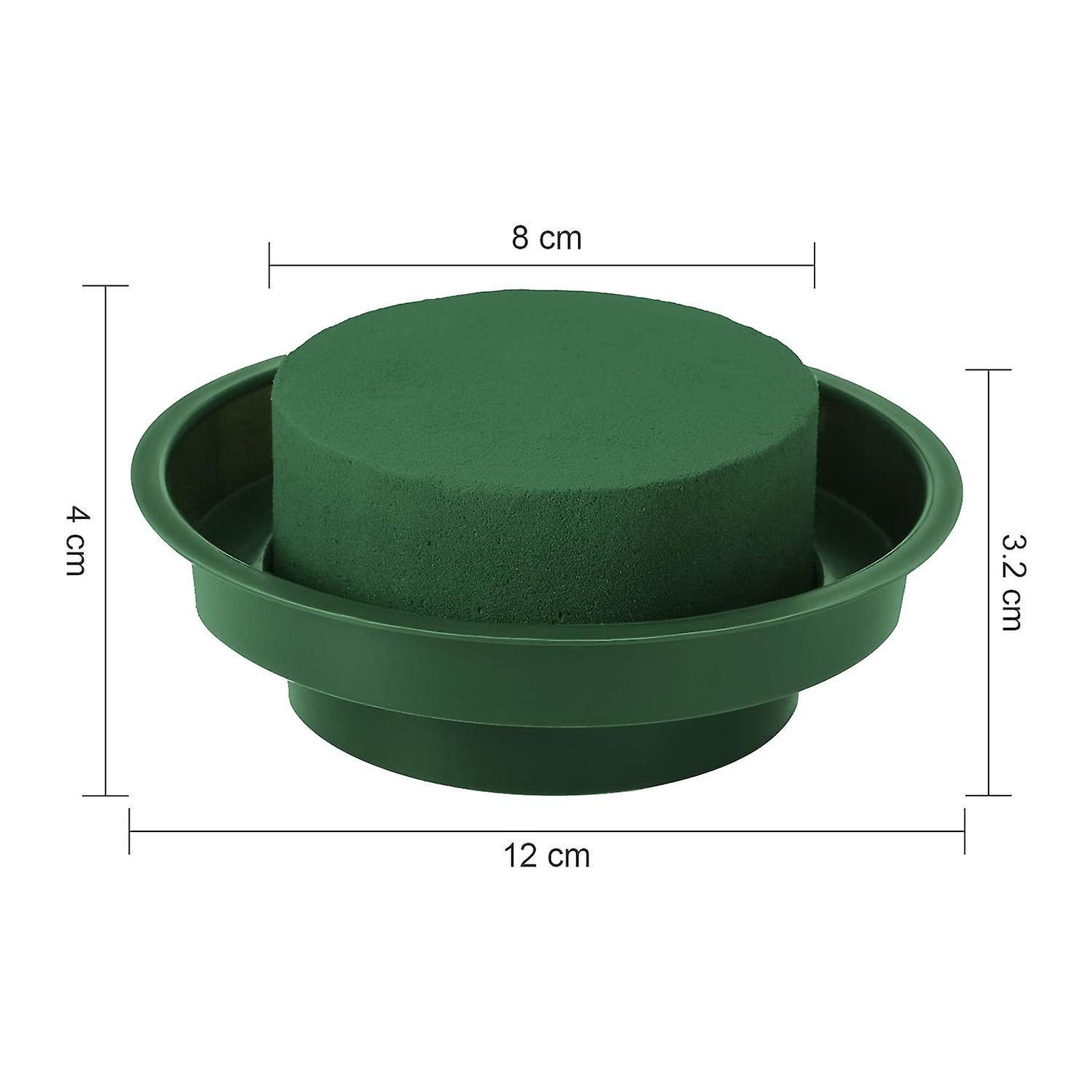 5 Pack Diy Flower Arrangement Kit Green Round Floral Foam with Bowl