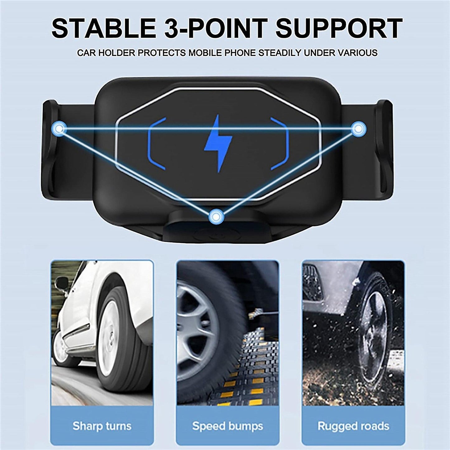 Wireless Car Charger for Samsung Galaxy Z Fold 3 2 Iphone 13 12 Max