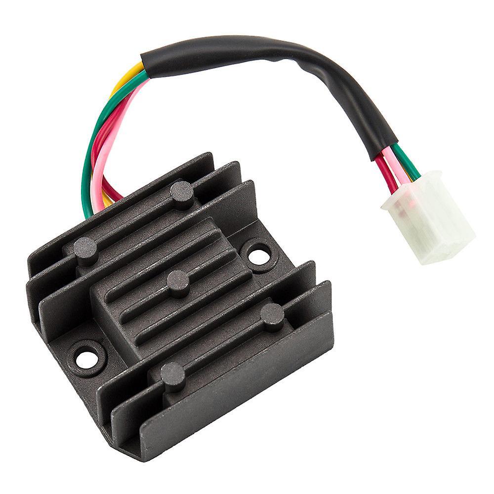 4 Wire Full Black Motorcycle Regulator Rectifier 12v Dc Bike Quad
