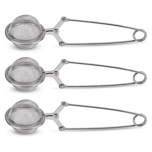 3 Pack Stainless Steel Tea Strainer with Handle for Loose Leaf