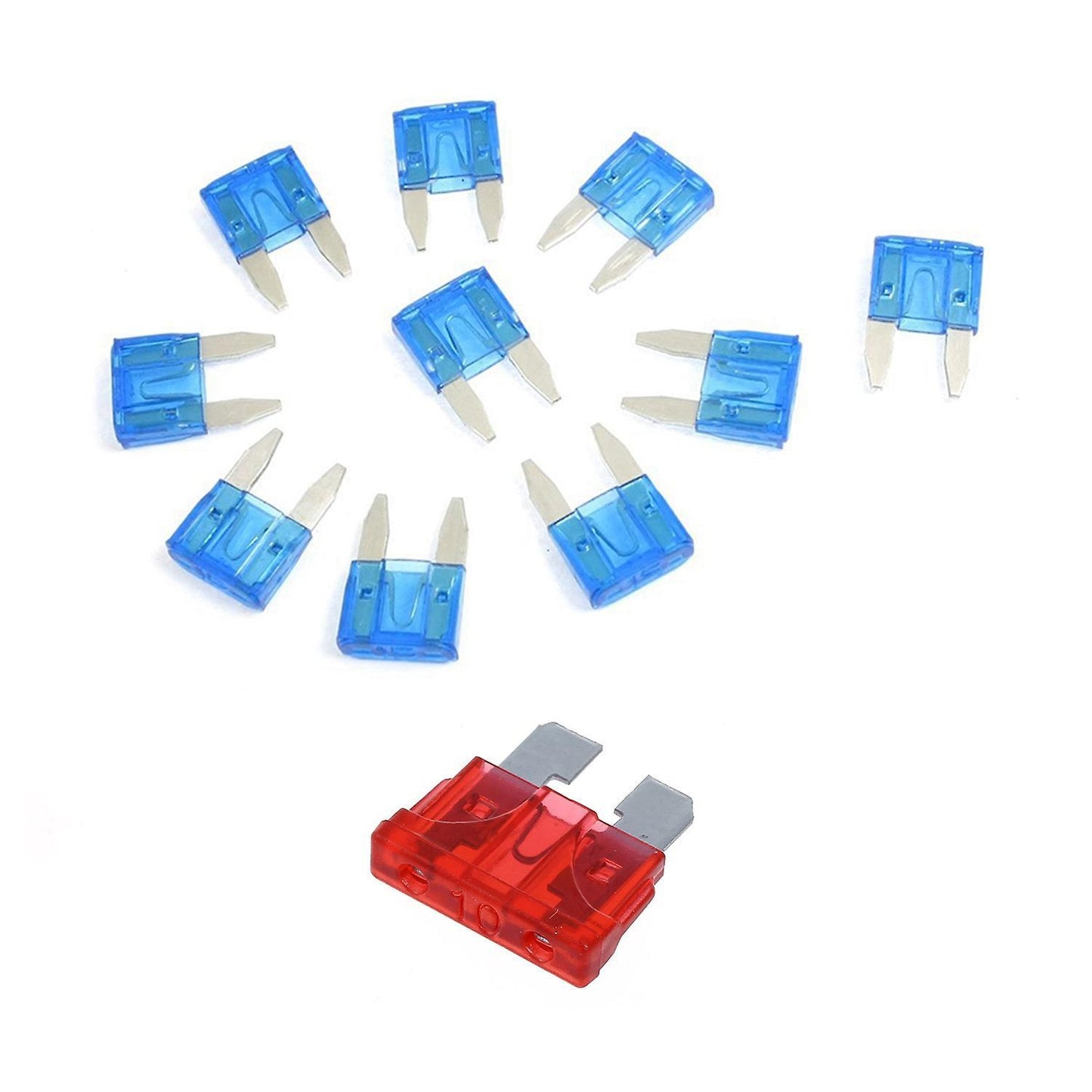 50x Motorcycle Car Atc Ato Blade Fuse Fuse Fuse Red 10a