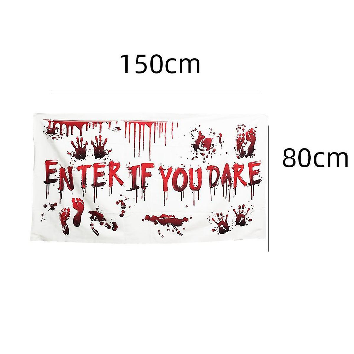 Halloween Ghost Hand Footprints Tablecloth Theme Party Decoration