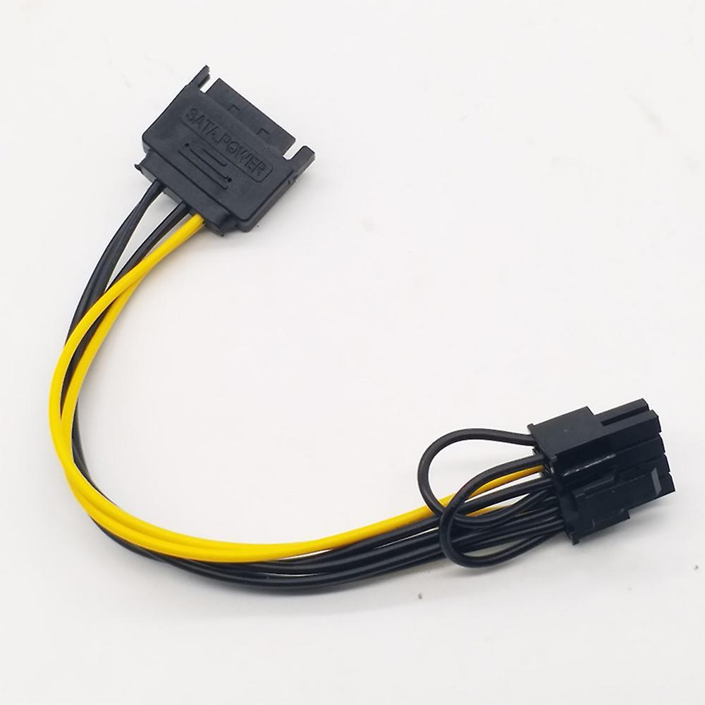 5pcs 15pin Sata Male to 8pin Pci-e Power Cable 20cm for Graphic Card