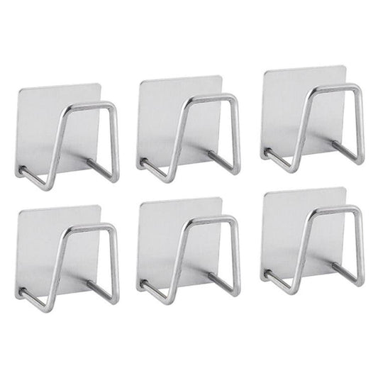 6pcs Sponge Holder Self-adhesive Sponge Holder No Drill Kitchen C