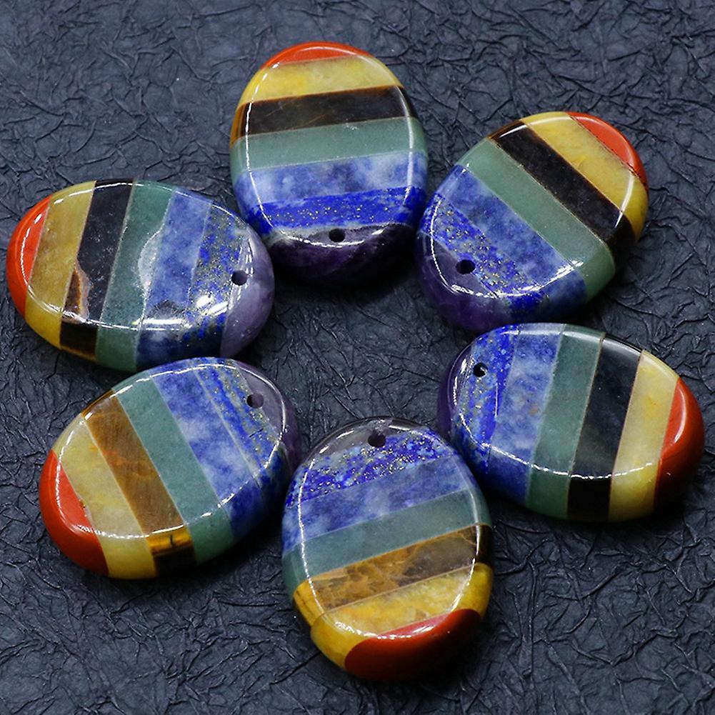 7 Chakra Energy Rainbow Natural Palm Stones Natural Gem Pocket,a