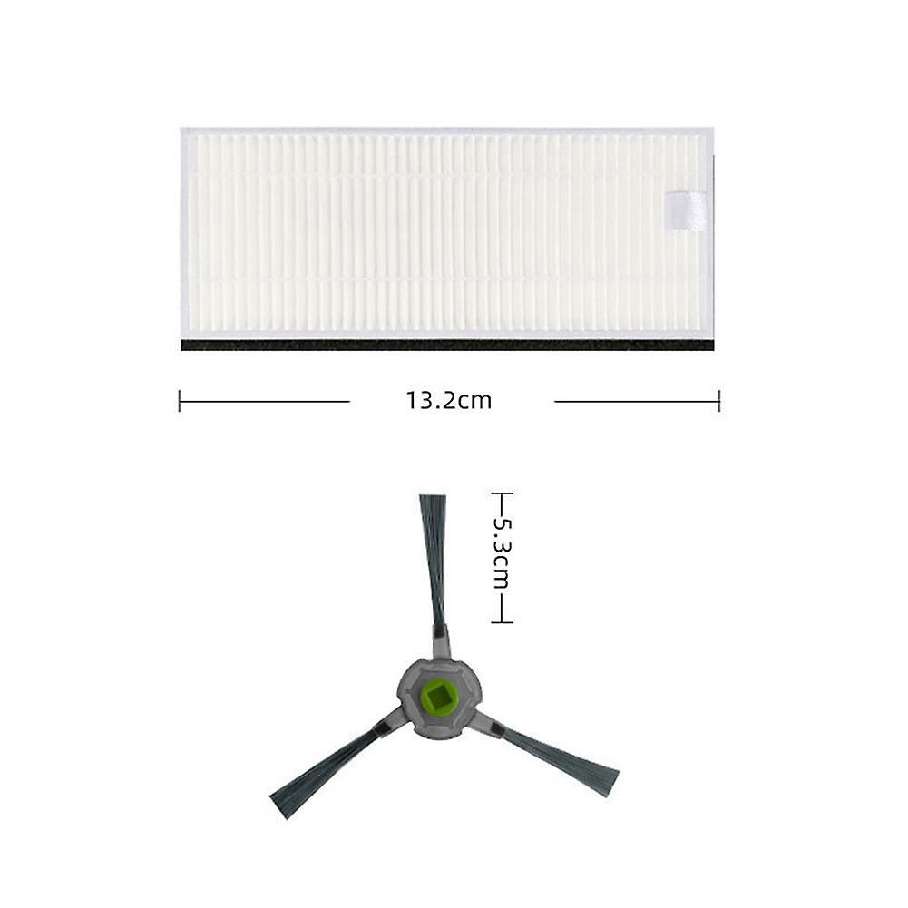 Robot Hepa Filter Side Brush Kits for Ecovacs Deebot Ozmo U2/ Dgn22