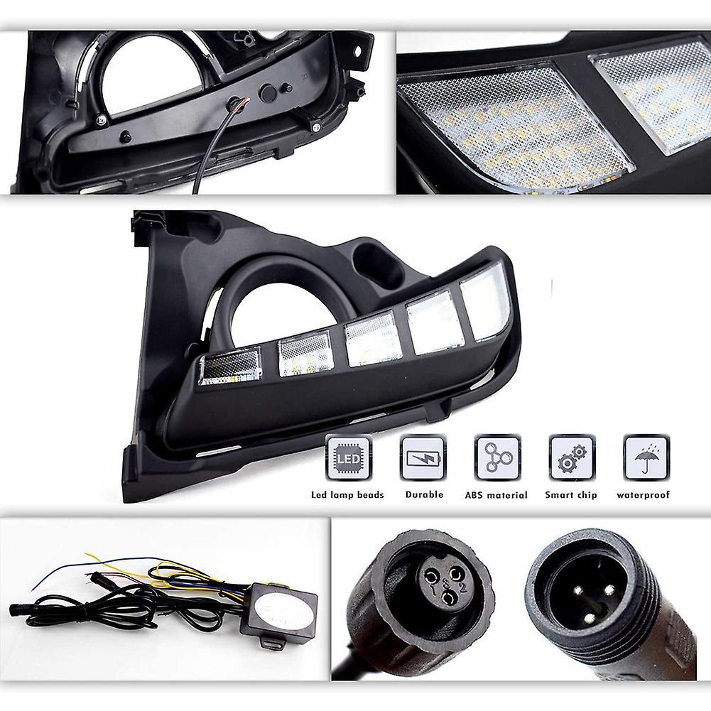 For Toyota Highlander Car Led Drl Daytime Running Light White/amber