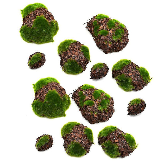 12 Pcs Artificial Moss Rocks Decorative,for Garden Decor Diy Floral