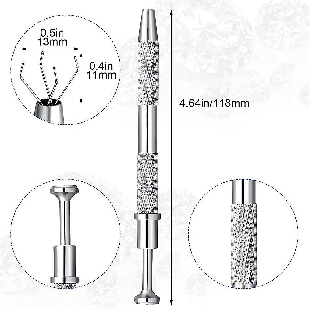 3 Pack Stainless Steel 4-claw Pick Up Tool, 4 Prongs Grabber