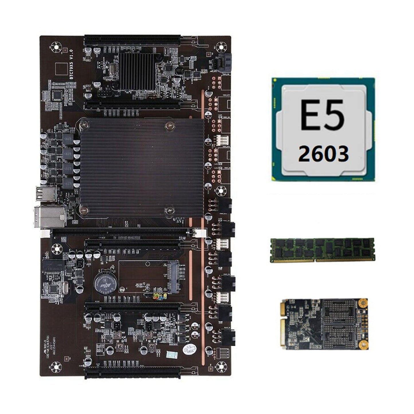X79 H61 Btc Miner Motherboard 5x Pcie Support 3060 3070 Graphics Card