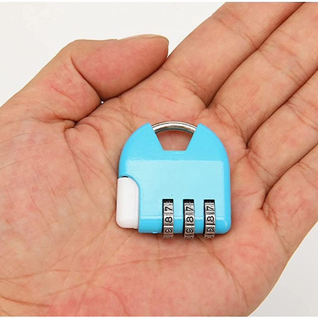 5 Pcs Mini 3 Digit Security Padlock for Backpack Drawer Hasp Locker