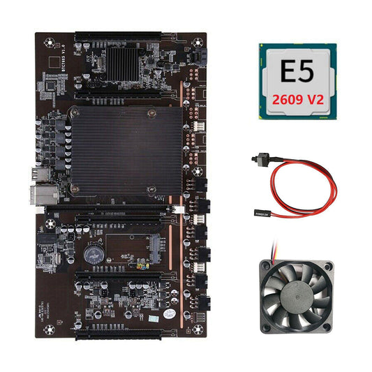 Btcx79 H61 Mining Motherboard with E5 2609 V2 Cpu+fan+switch Cable