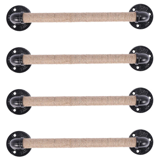 Industrial Style Pipe Furniture Handle Black Wrought Iron Rope Handle